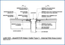 DrainRITE Water Outlet Type 5 - Internal Wet Area (Concrete)